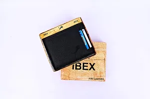 ibex Black Faux Leather Men's Wallet (Swing145)-thumb3