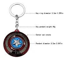 Techpro Avenger Super Hero Metal Key Chain Key Ring for Bike & Car Captain Americas Combo-thumb2