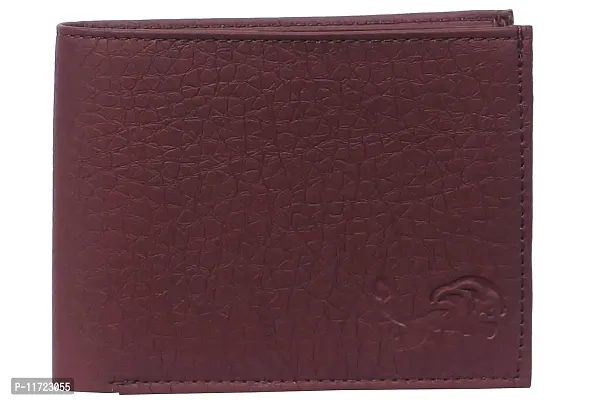 Men Brown Genuine Leather Wallet (8 Card Slots)-thumb0