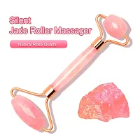 Techpro Rose Quartz Roller and Gua Sha - for Face, Facial Roller Massager - Anti Aging Rose Quartz Roller for Face and Dark Circles Under Eye-thumb2