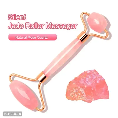 Techpro Rose Quartz Roller and Gua Sha - for Face, Facial Roller Massager - Anti Aging Rose Quartz Roller for Face and Dark Circles Under Eye-thumb3