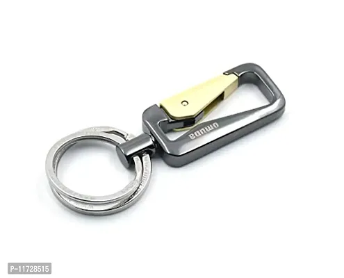 Techpro Antique Hook Locking Silver Metal Key Ring Key Chain for Bike Car Keychain Holder for Bikes Car Keychains & for Gift Black, Yellow M-80005-thumb3