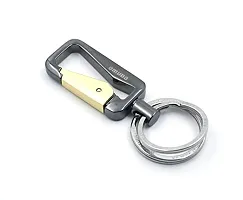 Techpro Antique Hook Locking Silver Metal Key Ring Key Chain for Bike Car Keychain Holder for Bikes Car Keychains & for Gift Black, Yellow M-80005-thumb1