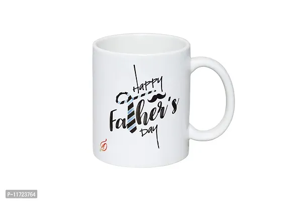 Alexus Happy Father's Day Ceramic Coffee Mug Slogan Quote Printed Ceramic Coffee & Tea Mug, Cup Best Gifts for Wedding/Anniversary/Couple/Marriage/Birthday/Return Gift -(350 ML) - White