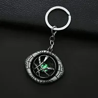 Techpro Avenger Super Hero Metal Key Chain Key Ring for Bike & Car (Dr Strange Silver Eye)-thumb3