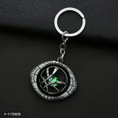 Techpro Avenger Super Hero Metal Key Chain Key Ring for Bike & Car (Dr Strange Silver Eye)-thumb4
