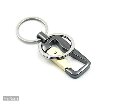 Techpro Antique Hook Locking Silver Metal Key Ring Key Chain for Bike Car Keychain Holder for Bikes Car Keychains & for Gift Black, Yellow M-80005-thumb5