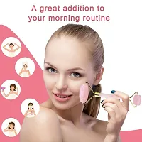 Techpro Rose Quartz Roller and Gua Sha - for Face, Facial Roller Massager - Anti Aging Rose Quartz Roller for Face and Dark Circles Under Eye-thumb4