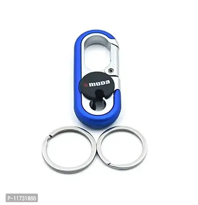 Techpro Antique Hook Locking Silver Metal Key Ring Key Chain for Bike Car Keychain Holder for Bikes Car Keychains & for Gift Blue M-3746