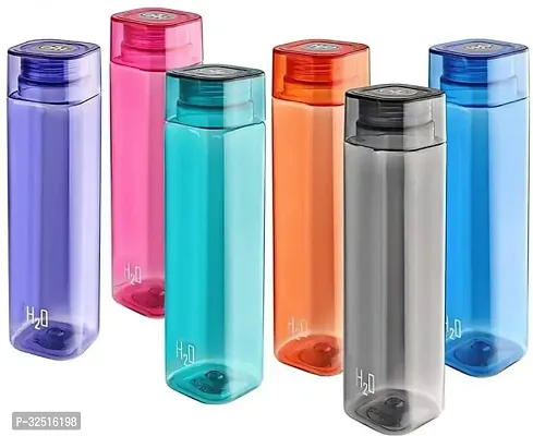 Eco-Friendly Reusable Water Bottle with Leak-Proof Lid Pack of 6