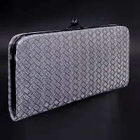 Stylish Fancy Artificial Leather Self Pattern Clutches For Women-thumb1