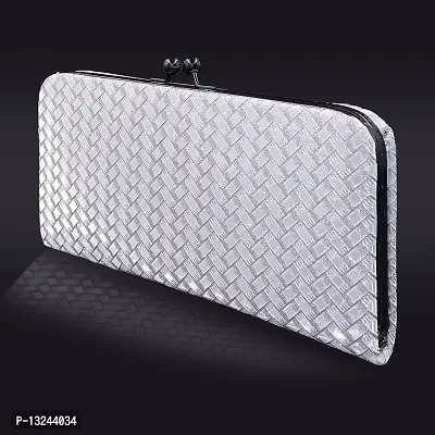 Stylish Fancy Artificial Leather Self Pattern Clutches For Women-thumb2