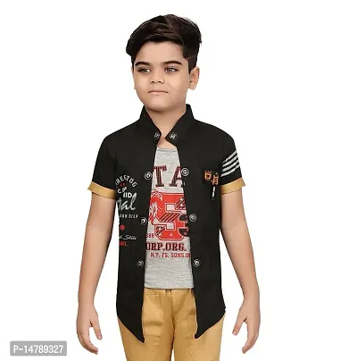 Buy FOREVER YOUNG BOYS COTTON SHRUG WITH ATTACHED TSHIRT Online In India At  Discounted Prices