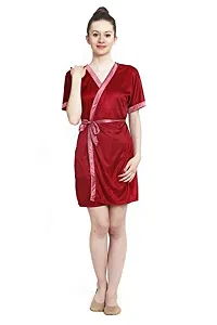 Freely Multicolor Babydoll Nighty  Short Robe Set - 2 Nighty Pack-thumb3