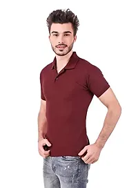 Freely Poly Cotton Polo Collar & Plain Comfort Fit T-Shirt for Mens - Pack of 3 Green-thumb1