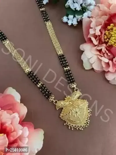 SONI DESIGNS Gold Plated Maharashtrian Heavy Long Mangalsutra Pendant Chain Brass Mangalsutra-thumb3