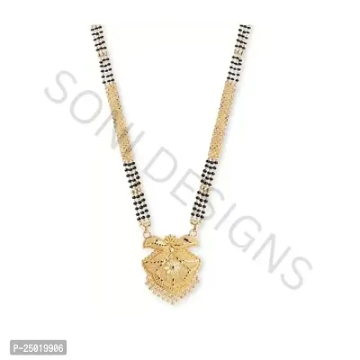 SONI DESIGNS Gold Plated Maharashtrian Heavy Long Mangalsutra Pendant Chain Brass Mangalsutra-thumb4
