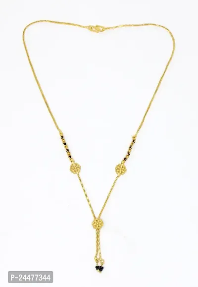 Soni Designs Gold Plated 18-inch short Mangalsutra for Women-thumb5