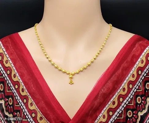 Soni Designs Gold Plated 18-inch short Mangalsutra for Women