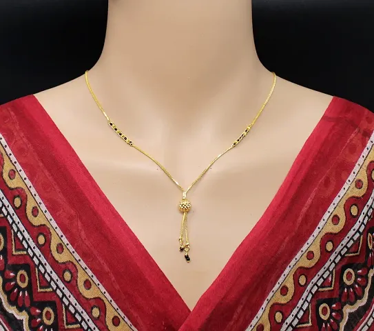 Elegant Golden Brass Mangalsutra for Women