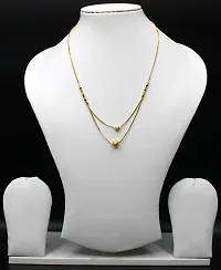 Soni Designs Gold Plated 18-inch short Mangalsutra for Women-thumb1