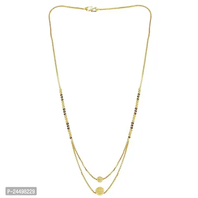 Soni Designs Gold Plated 18-inch short Mangalsutra for Women-thumb5