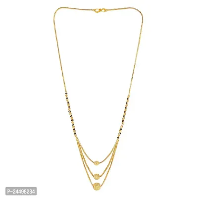 Soni Designs Gold Plated 18-inch short Mangalsutra for Women-thumb3