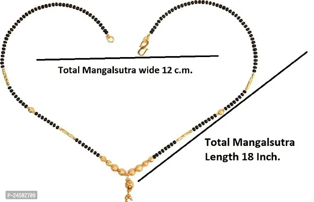 Soni Designs Gold Plated 18-inch short Mangalsutra for Women-thumb4
