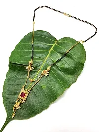 Soni Designs Gold Plated 18-inch short Mangalsutra for Women-thumb3
