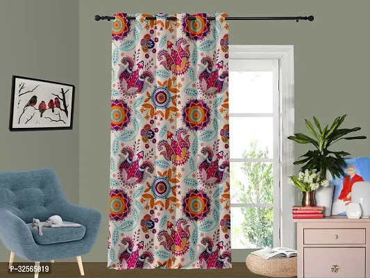 Stylish Multicoloured Cotton Printed Door Curtain