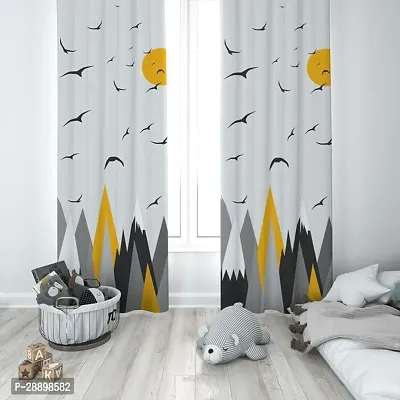 Stylish Polycotton Printed Door Curtains-thumb0