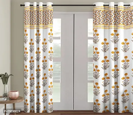 Stylish Polycotton Printed Door Curtains-thumb0