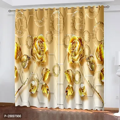 Stylish Polycotton Printed Door Curtains-thumb0