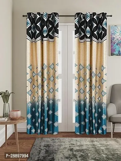 Stylish Polycotton Printed Door Curtains-thumb0