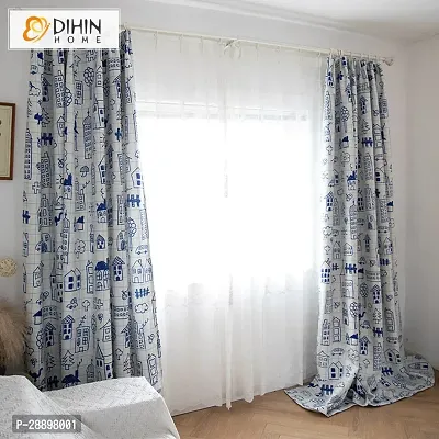 Stylish Polycotton Printed Door Curtains