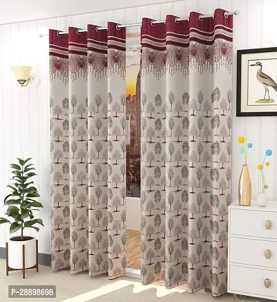 Stylish Polycotton Printed Door Curtains-thumb0