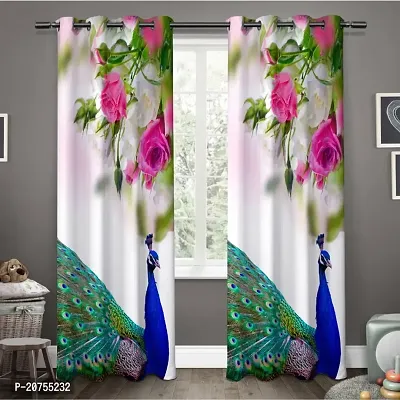 BAHURJA TEXTILE Heavy Long Crush 3D PRINTED Design Door Curtain 7FEET PACK OF 1-thumb0