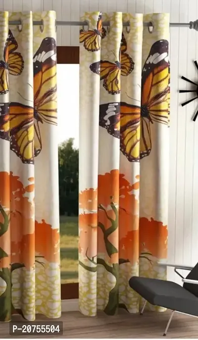 BAHURJA TEXTILE Heavy Long Crush 3D PRINTED Design Door Curtain 7FEET PACK OF 1-thumb0