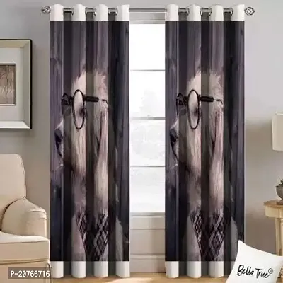 BAHURJA TEXTILE Heavy Long Crush 3D PRINTED Design Door Curtain 7FEET PACK OF 1-thumb0