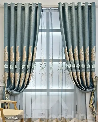 BT 3D PRINTED LONG CRUSH POLY COTTON LIVING ROOM DOOR CURTAIN