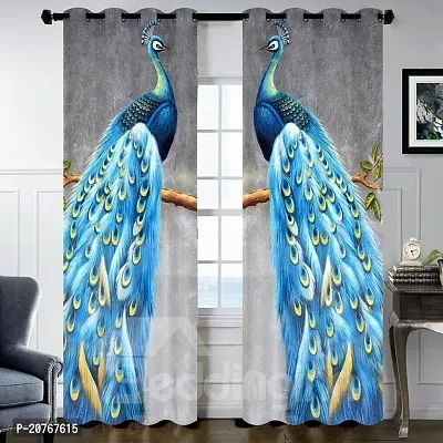 BT 3D PRINTED LONG CRUSH POLY COTTON LIVING ROOM DOOR CURTAIN-thumb0