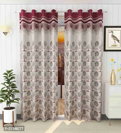 Classic Polycotton Printed Door Curtain, Pack of 1-thumb0