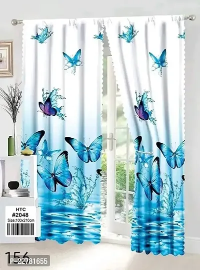 Classic Polycotton Printed Door Curtain, Pack of 1-thumb0