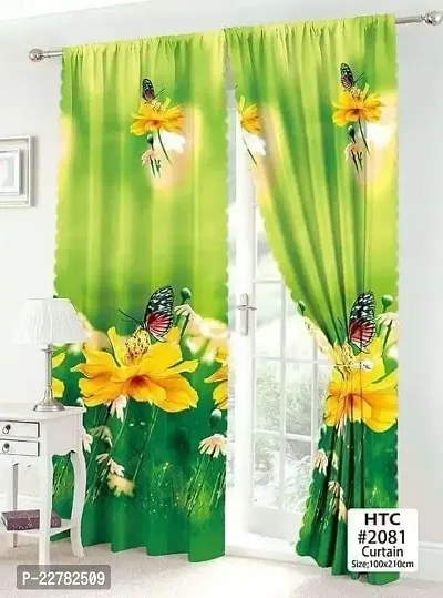 Classic Polycotton Printed Door Curtain, Pack of 1-thumb0