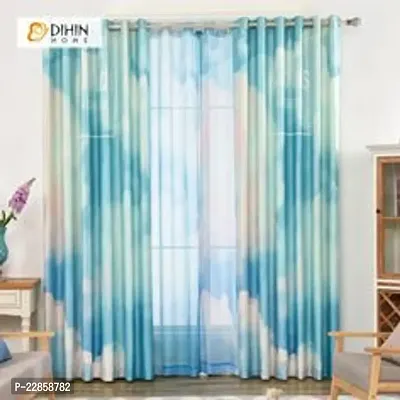 BEST QUALITY LONG CRUSH POLYCOTTON LIVING ROOM LONG DOOR CURTAIN 7FT