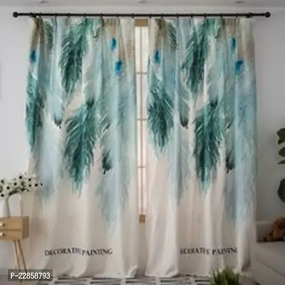 100% Cotton, Room Darkening Curtains with 3D PRINTED for Door CURTAIN 7FEET-thumb0