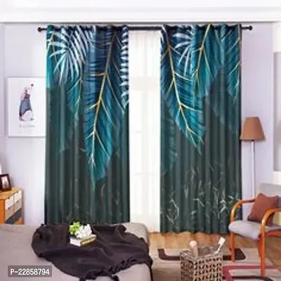 100% Cotton, Room Darkening Curtains with 3D PRINTED for Door CURTAIN 7FEET