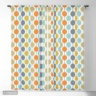 100% Cotton, Room Darkening Curtains with 3D PRINTED for Door CURTAIN 7FEET