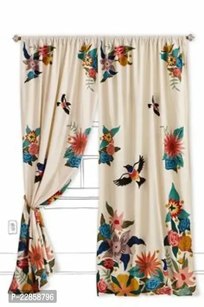 100% Cotton, Room Darkening Curtains with 3D PRINTED for Door CURTAIN 7FEET