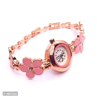 Stylish Pink Brass Analog Watches For Women-thumb3